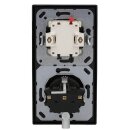JUNG Serie LS Komplett-Set Graphitschwarz Matt: 505U Wippschalter Serien + LS1520KISWM SCHUKO Steckdose mit Berührungsschutz + LS995SWM Wippe + LS982SWM Rahmen 2fach