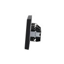 JUNG Serie LS Komplett-Set Graphitschwarz Matt: 2x LS1520SWM SCHUKO Steckdose + LS982SWM Rahmen 2fach