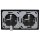 JUNG Serie LS Komplett-Set Graphitschwarz Matt: 2x LS1520SWM SCHUKO Steckdose + LS982SWM Rahmen 2fach