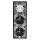 JUNG Serie LS Komplett-Set Graphitschwarz Matt: 506U Wippschalter Universal + 2x LS1520KISWM SCHUKO Steckdose mit Berührungsschutz + LS990SWM Wippe + LS983SWM Rahmen 3fach