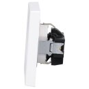 JUNG Serie LS Komplett-Set Schneeweiß Matt: LS1520WWM SCHUKO Steckdose + LS981WWM Rahmen 1fach