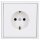 JUNG Serie LS Komplett-Set Schneeweiß Matt: LS1520WWM SCHUKO Steckdose + LS981WWM Rahmen 1fach