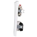 JUNG Serie LS Komplett-Set Schneeweiß Matt: 505U Wippschalter Serien +  LS1520WWM SCHUKO Steckdose + LS995WWM Wippe + LS982WWM Rahmen 2fach