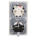 JUNG Serie LS Komplett-Set Schneeweiß Matt: 505U Wippschalter Serien +  LS1520WWM SCHUKO Steckdose + LS995WWM Wippe + LS982WWM Rahmen 2fach