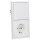 JUNG Serie LS Komplett-Set Schneeweiß Matt: 506U Wippschalter Universal + LS1520KIWWM SCHUKO Steckdose mit Berührungsschutz + LS990WWM Wippe + LS982WWM Rahmen 2fach