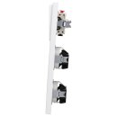 JUNG Serie LS Komplett-Set Schneeweiß Matt: 506U Wippschalter Universal + 2x LS1520WWM SCHUKO Steckdose + LS990WWM Wippe + LS983WWM Rahmen 3fach