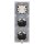 JUNG Serie LS Komplett-Set Schneeweiß Matt: 506U Wippschalter Universal + 2x LS1520KIWWM SCHUKO Steckdose mit Berührungsschutz + LS990WWM Wippe + LS983WWM Rahmen 3fach