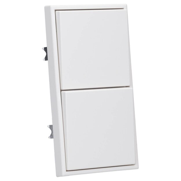 JUNG Serie LS Komplett-Set Schneeweiß Matt: 2x 506U Wippschalter Universal + 2x LS990WWM Wippe + LS982WWM Rahmen 2fach