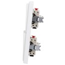 JUNG Serie LS Komplett-Set Schneeweiß Matt: 2x 506U Wippschalter Universal + 2x LS990WWM Wippe + LS982WWM Rahmen 2fach