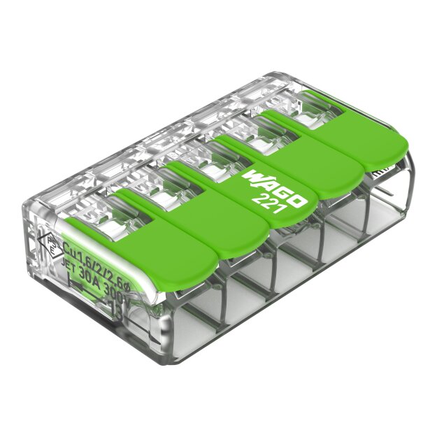 Wago 221-625 Verbindungsklemme Farblos