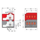 Wago 243-211 Busankoppler-Klemme Dunkelgrau/rot