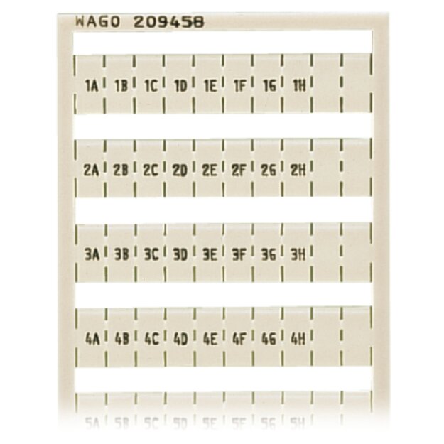Wago 209-458 WSB-Beschriftungskarte Weiß