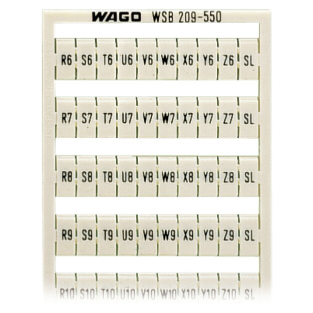 Wago 209-550 WSB-Beschriftungskarte Weiß