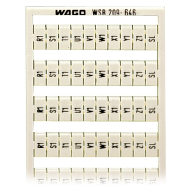Wago 209-646 WSB-Beschriftungskarte Weiß
