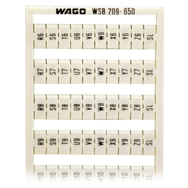 Wago 209-650 WSB-Beschriftungskarte Weiß