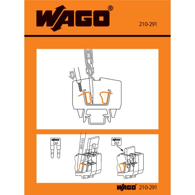 Wago 210-291 Handhabungsaufkleber