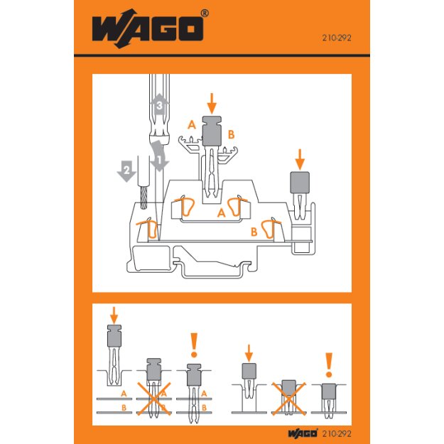 Wago 210-292 Handhabungsaufkleber