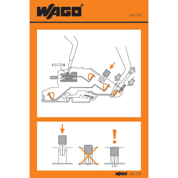Wago 210-370 Handhabungsaufkleber