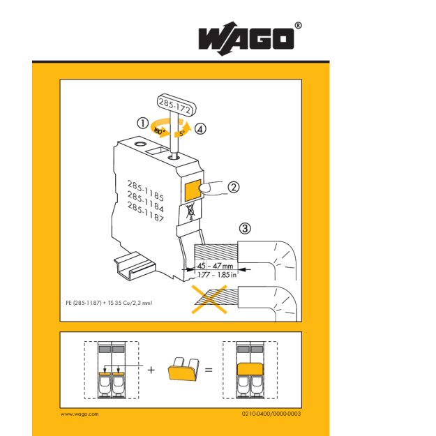 Wago 210-400/000-003 Handhabungsaufkleber