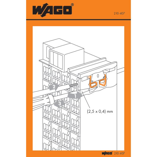Wago 210-407 Handhabungsaufkleber
