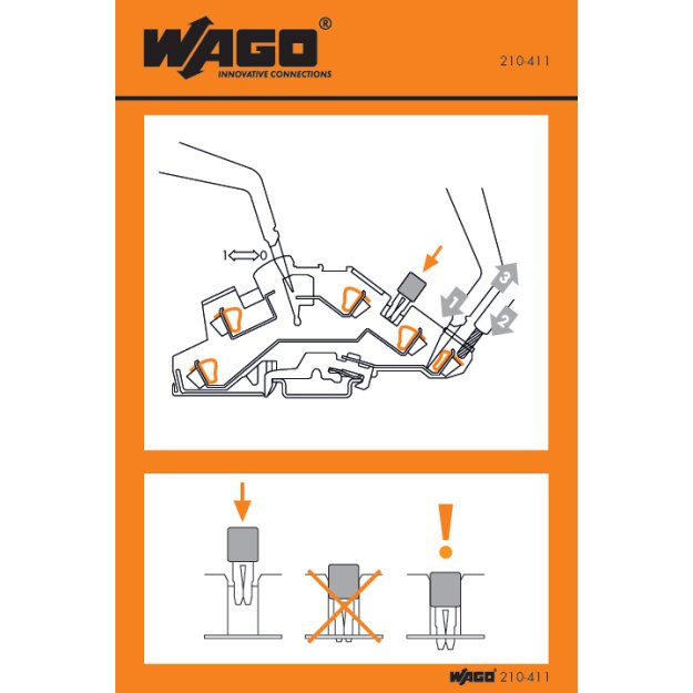 Wago 210-411 Handhabungsaufkleber