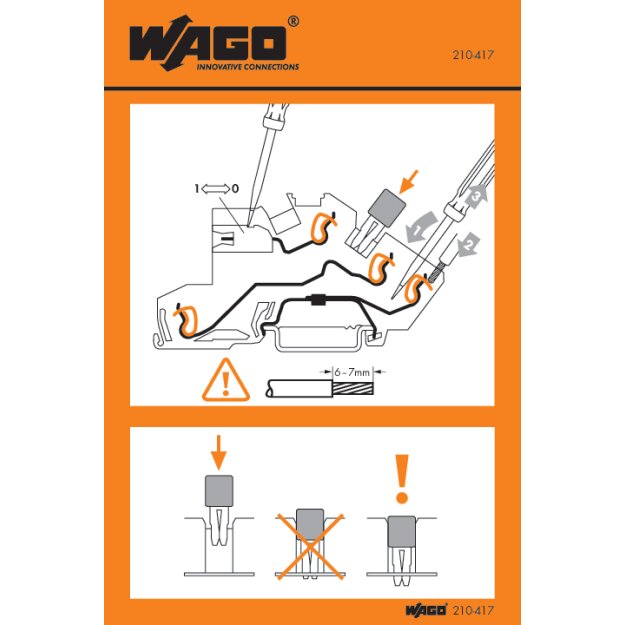 Wago 210-417 Handhabungsaufkleber