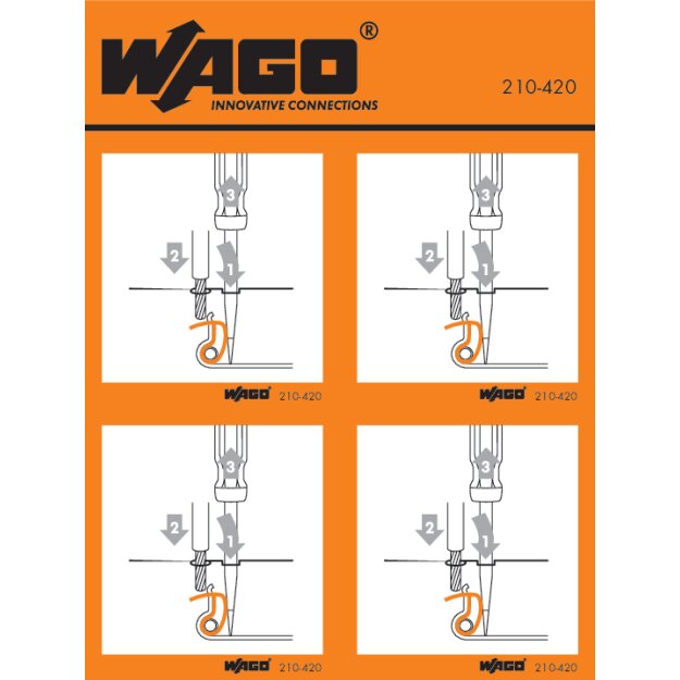 Wago 210-420 Handhabungsaufkleber