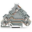 Wago 280-583 3-Leiter-Aktorenklemme Grau