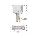 Wago 280-802 Leerstecker grau Grau