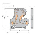Wago 281-611/281-418 2-Leiter-Sicherungsklemme Grau