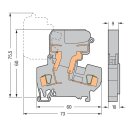 Wago 281-811 2-Leiter-Sicherungsklemme Grau