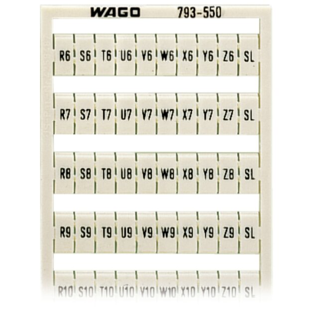 Wago 793-550 WMB-Beschriftungskarte Weiß