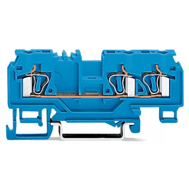 Wago 880-684/999-940 3-Leiter-Durchgangsklemme Blau
