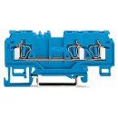 Wago 880-684/999-940 3-Leiter-Durchgangsklemme Blau