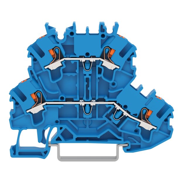 Wago 2202-2204 Doppelstockklemme Blau