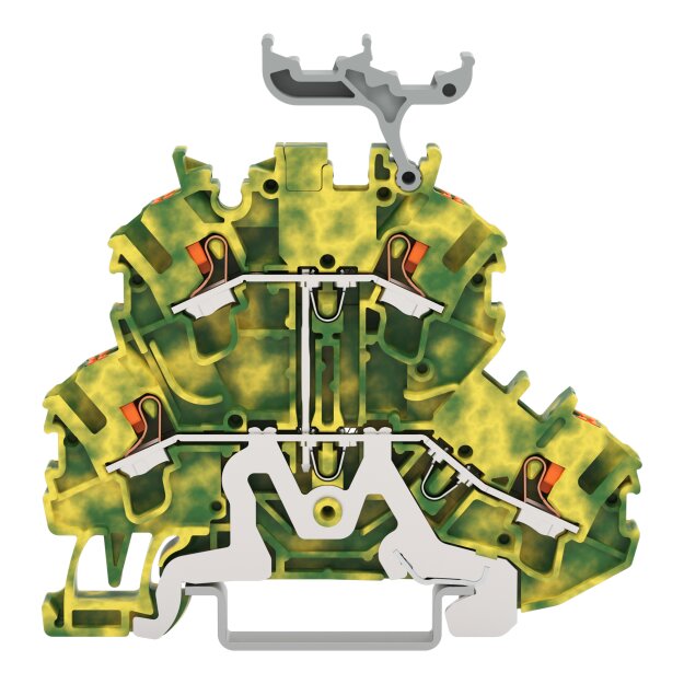 Wago 2202-2237 Doppelstockklemme Grün/gelb