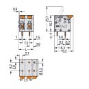 Wago 2604-1304/000-004 Leiterplattenklemme,Hebel Schwarz