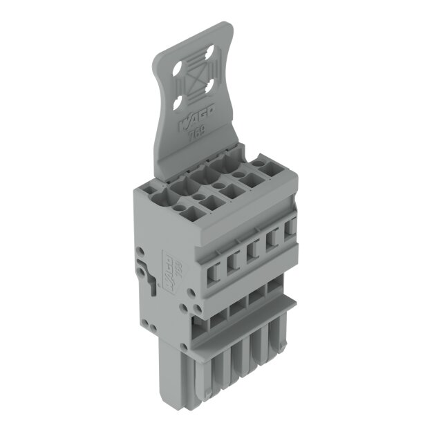 Wago 769-105/143-000 1-Leiter-Federleiste Grau