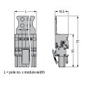 Wago 769-115/145-000 1-Leiter-Federleiste Grau