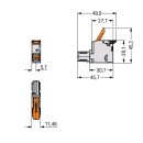 Wago 832-1101/011-000 1-Leiter-Federleiste,Hebel Grau