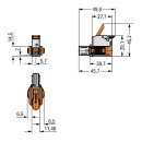 Wago 832-1101/011-000/037-000 1-Leiter-Federleiste,Hebel Grau