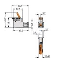 Wago 832-1201/011-000 1-Leiter-Stiftleiste,Hebel Grau