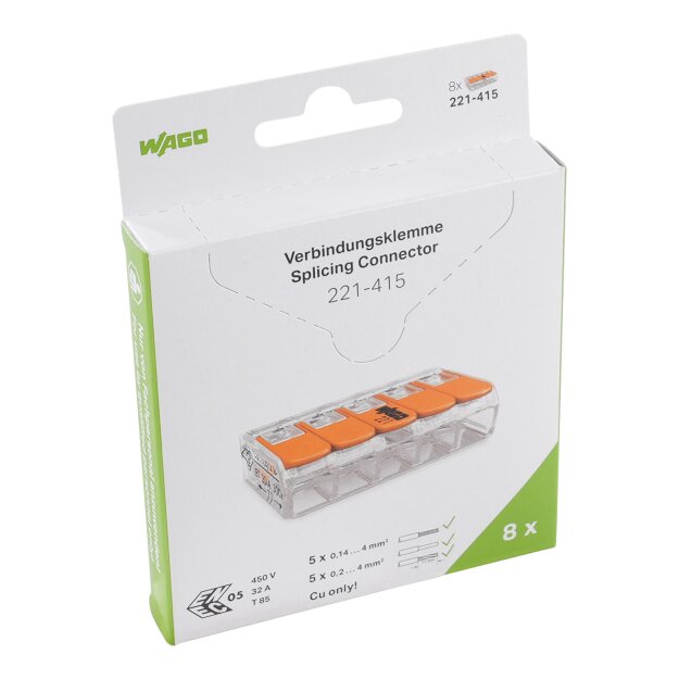 Wago 221-415/995-008 Verbindungsklemme Farblos