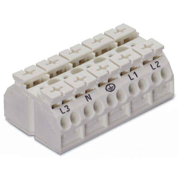 Wago 862-615/999-950 4-Leiter-Geräteanschlussklemme Weiß