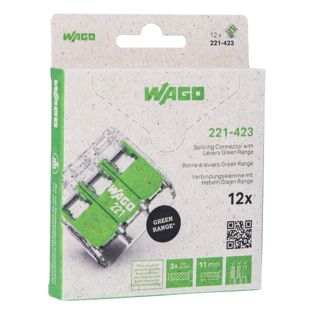 Wago 221-423/995-012 Verbindungsklemme Farblos