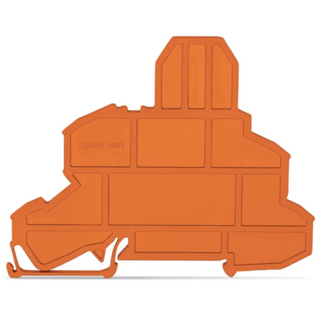 Wago 2002-1092 Endplatte Orange