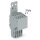 Wago 2020-205/143-000 2-Leiter-Federleiste Grau