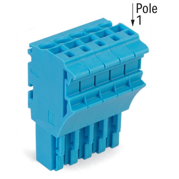 Wago 2022-105/000-006 1-Leiter-Federleiste Blau