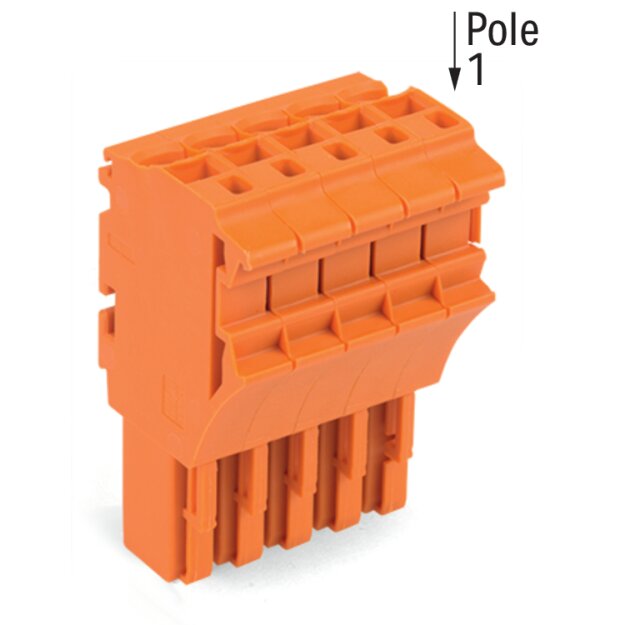 Wago 2022-105/000-012 1-Leiter-Federleiste Orange