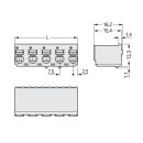 Wago 2092-3122/000-9501 1-Leiter-Federleiste Grau